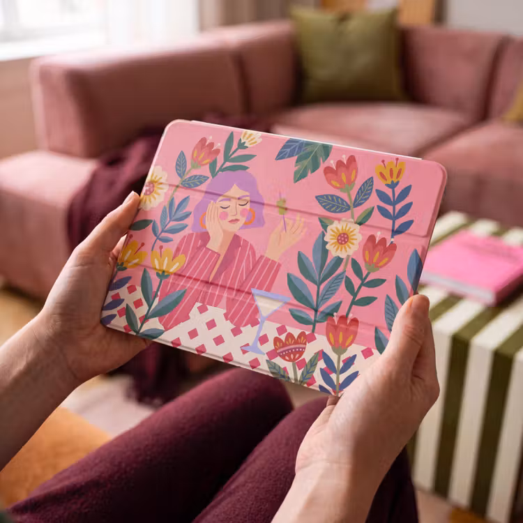 iPad hoes - Vrouw - Cocktail - Bloemen - Modern - Roze — 4