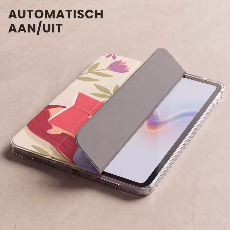 iPad hoes - Vrouw - Lezen - Thuis - Modern - Bloemen — 5