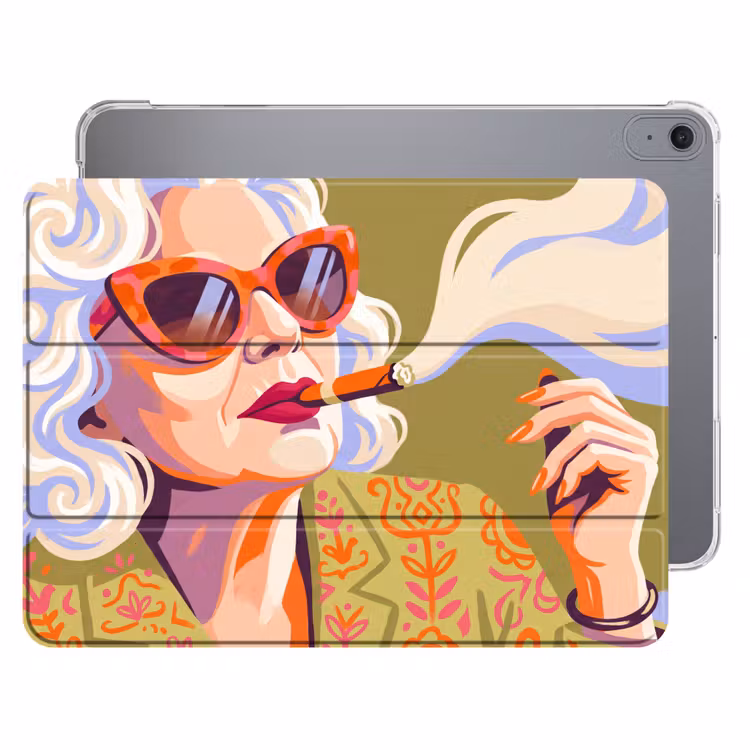 iPad hoes - Vrouw - Zonnebril - Portret - Modern - Kleurrijk — 1