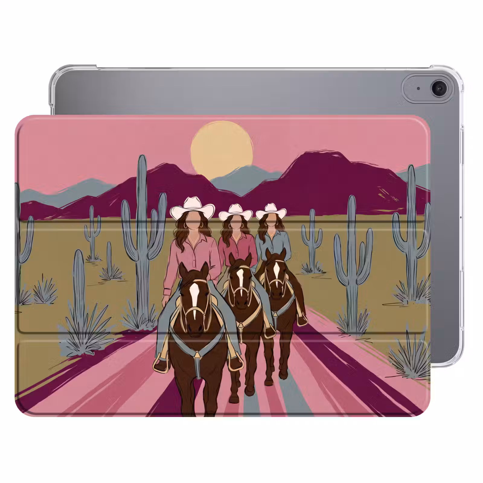 iPad hoes - Mensen - Paard - Woestijn - Abstract - Roze — 1