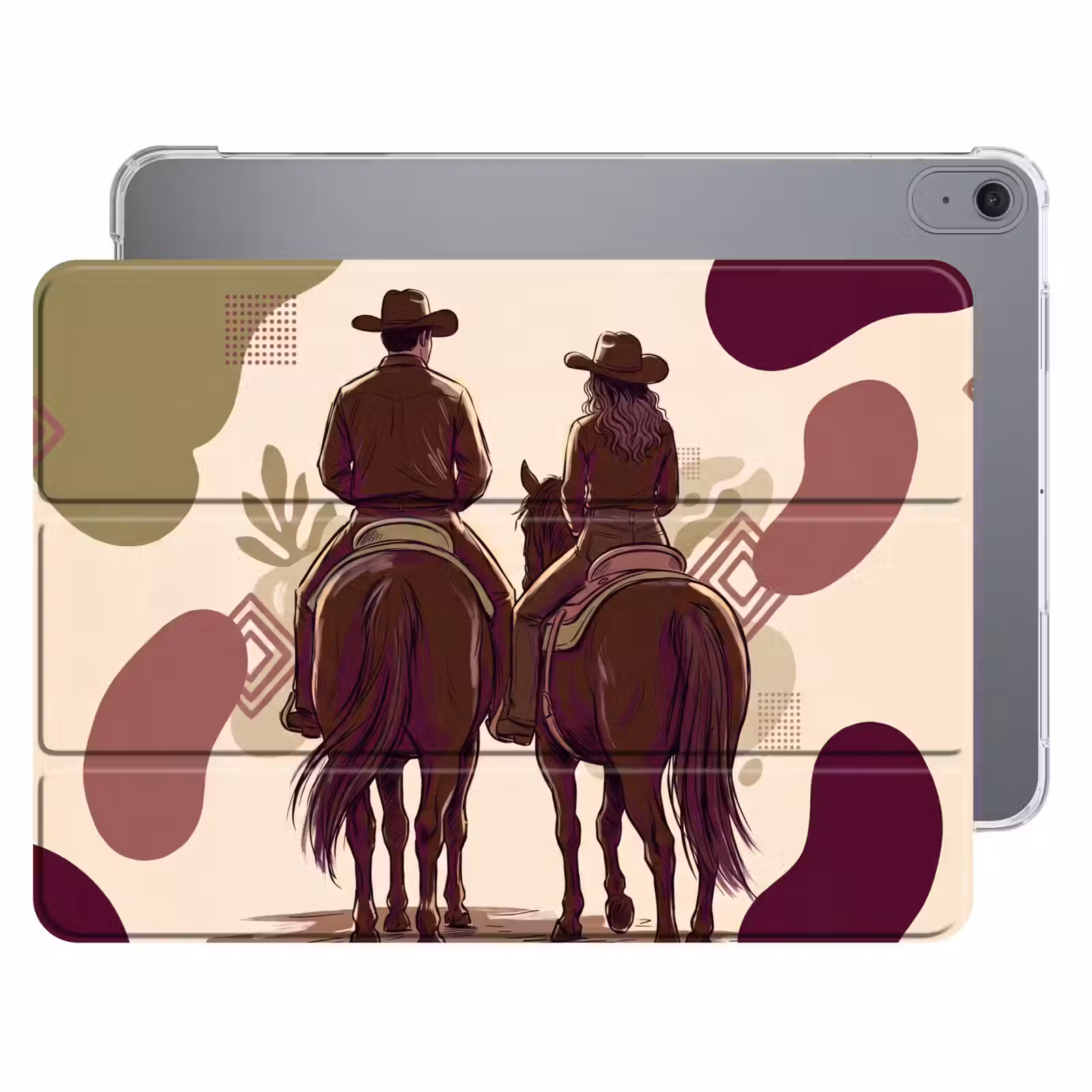 iPad hoes - Mensen - Ruiters - Western - Illustratie - Bruin — 1