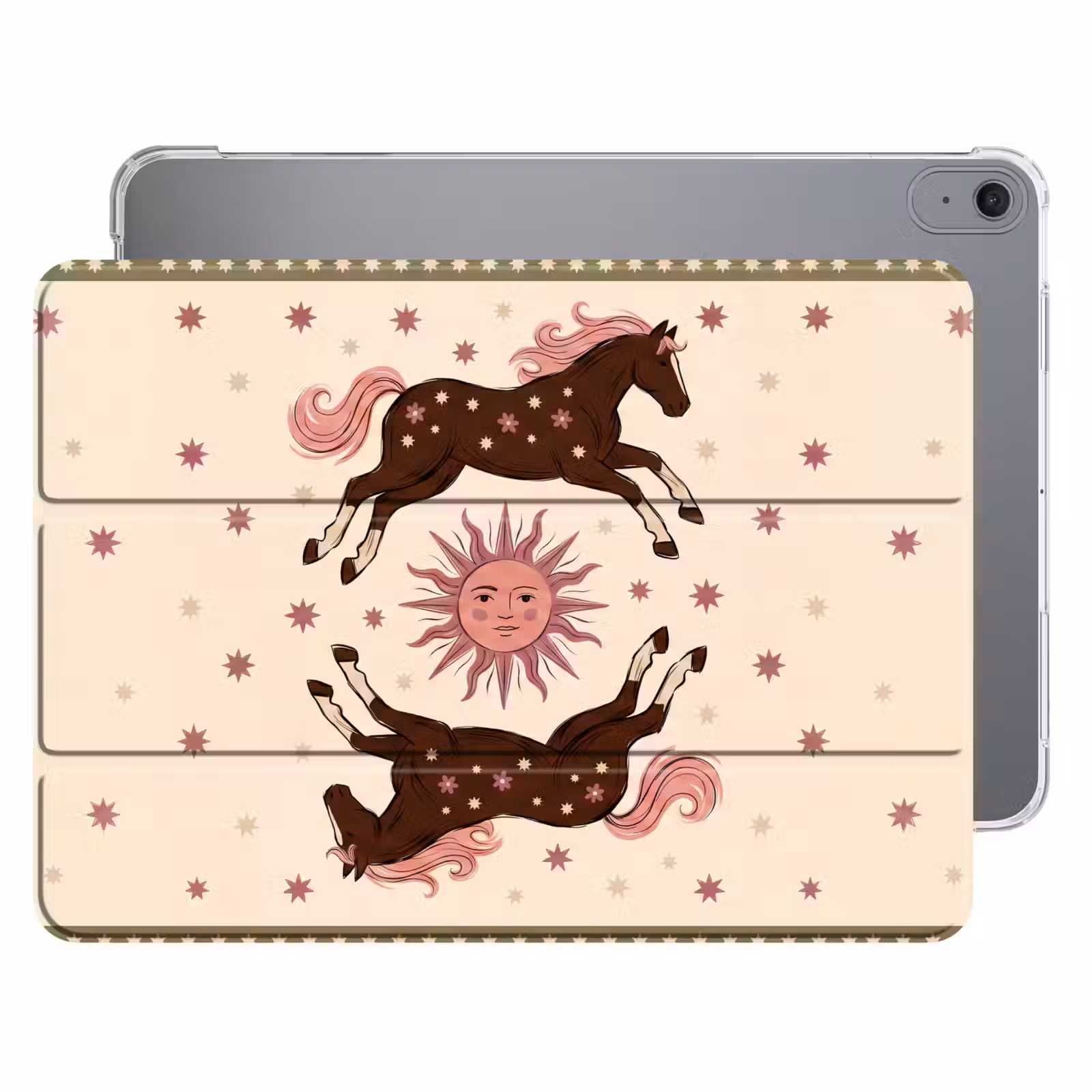 iPad hoes - Paard - Zon - Mystiek - Illustratie - Roze — 1