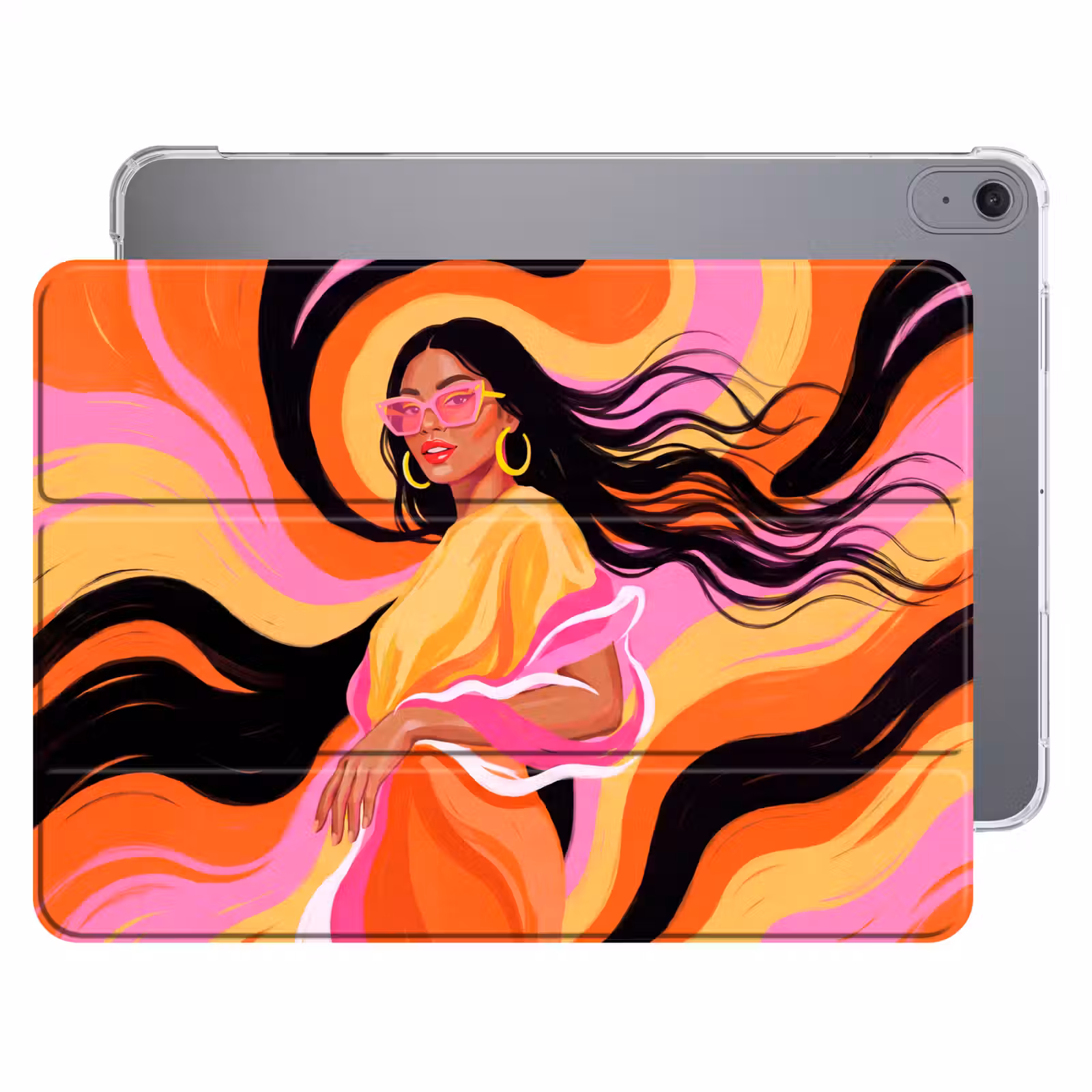 iPad hoes - Vrouw - Zonnebril - Abstract - Kleurrijk — 1