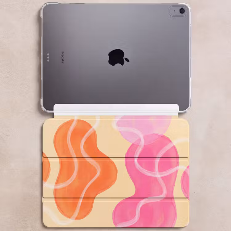 iPad hoes - Abstract - Aquarel - Organisch - Oranje - Roze — 6