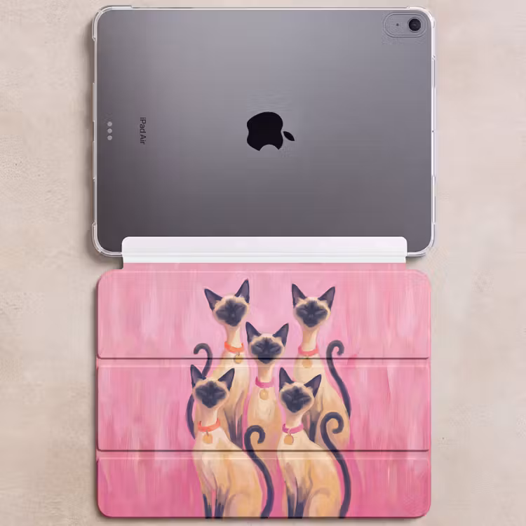 iPad hoes - Kat - Groep - Dieren - Modern - Roze — 6