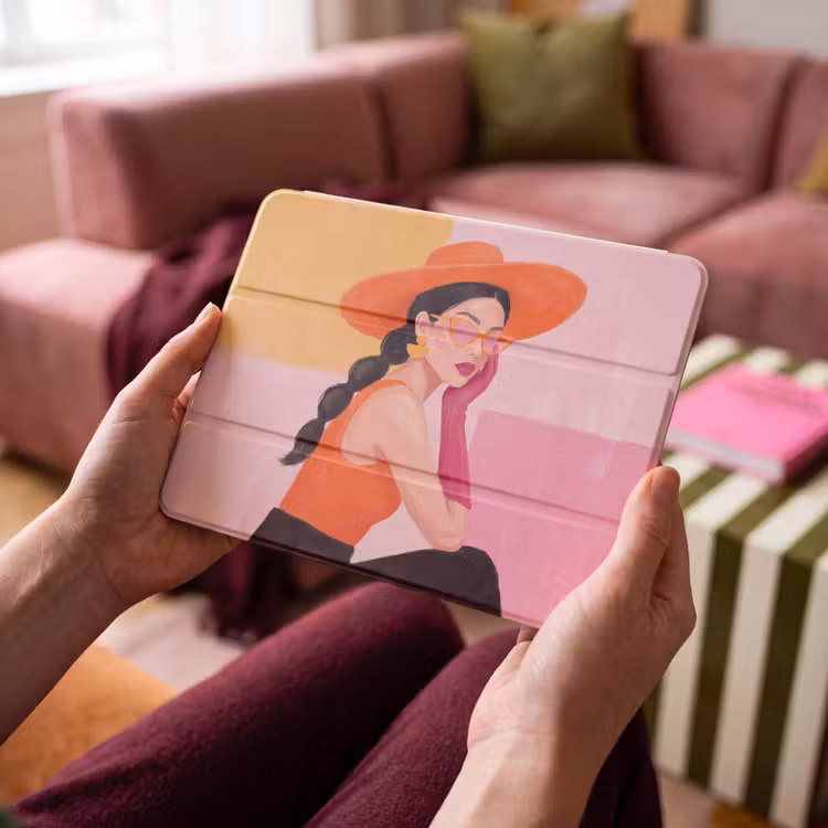 iPad hoes - Vrouw - Hoed - Mode - Modern - Oranje — 4