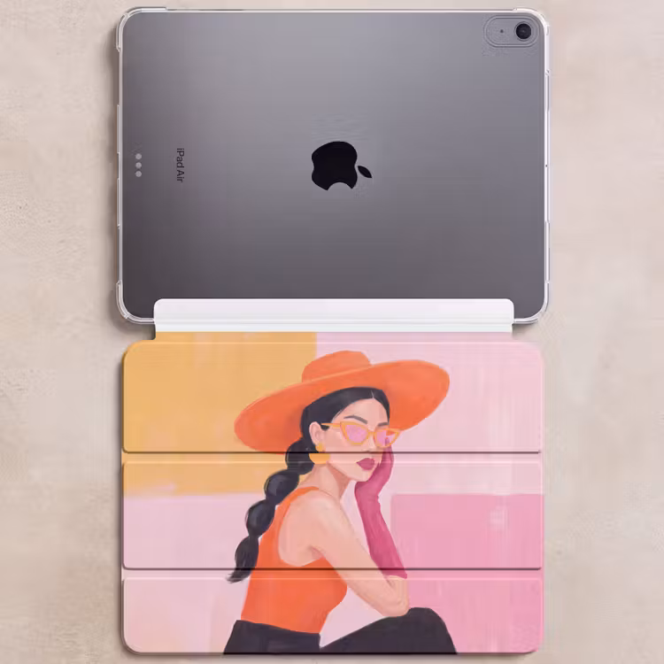 iPad hoes - Vrouw - Hoed - Mode - Modern - Oranje — 6