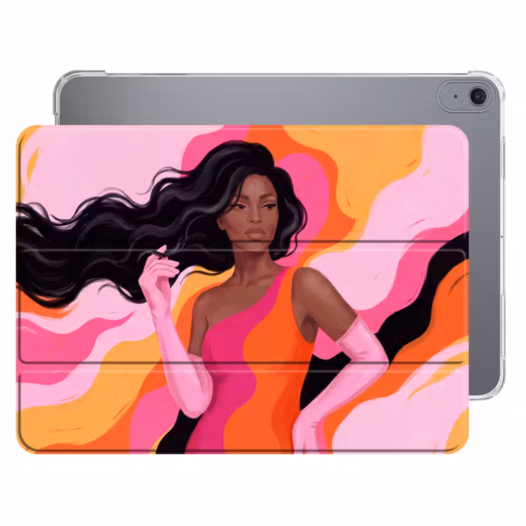 iPad hoes - Vrouw - Portret - Kleurrijk - Modern - Kunst — 1