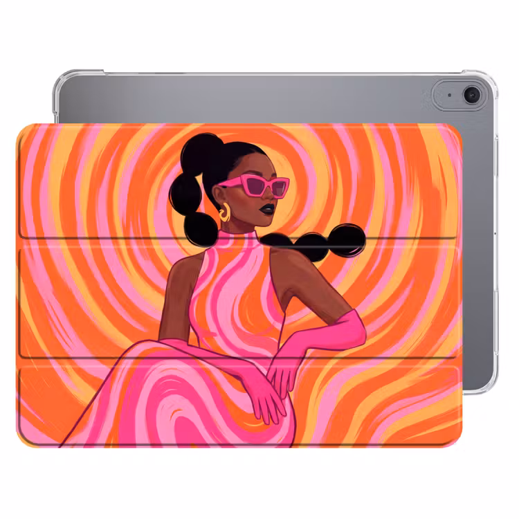 iPad hoes - Vrouw - Portret - Kunst - Abstract - Roze — 1