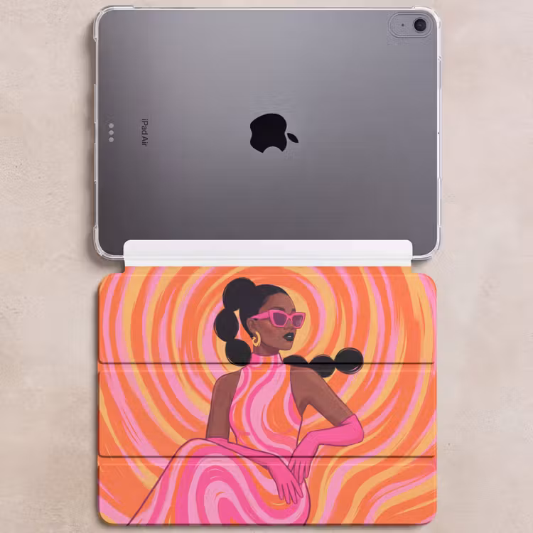 iPad hoes - Vrouw - Portret - Kunst - Abstract - Roze — 6