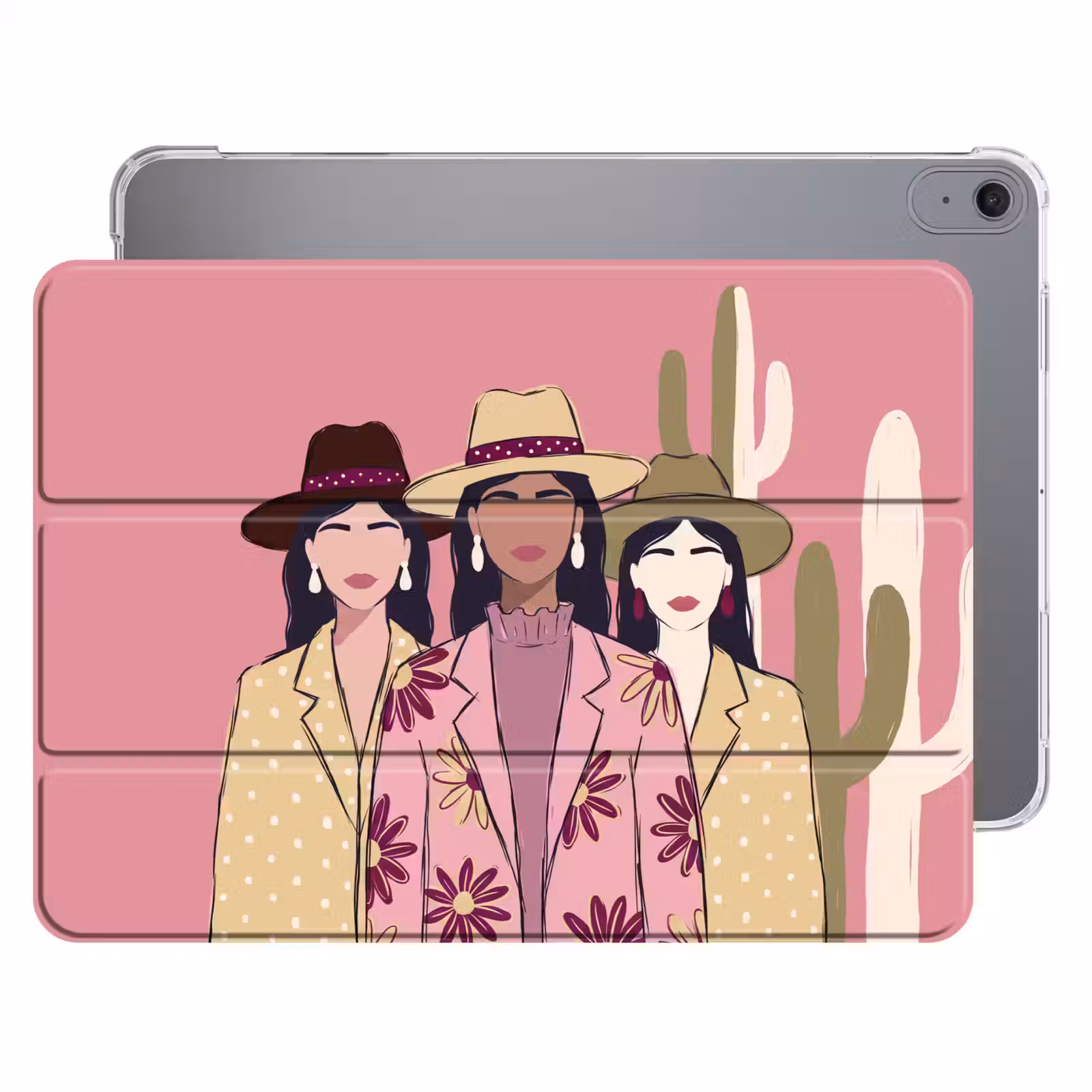 iPad hoes - Mensen - Hoeden - Abstract - Roze - Portret — 1