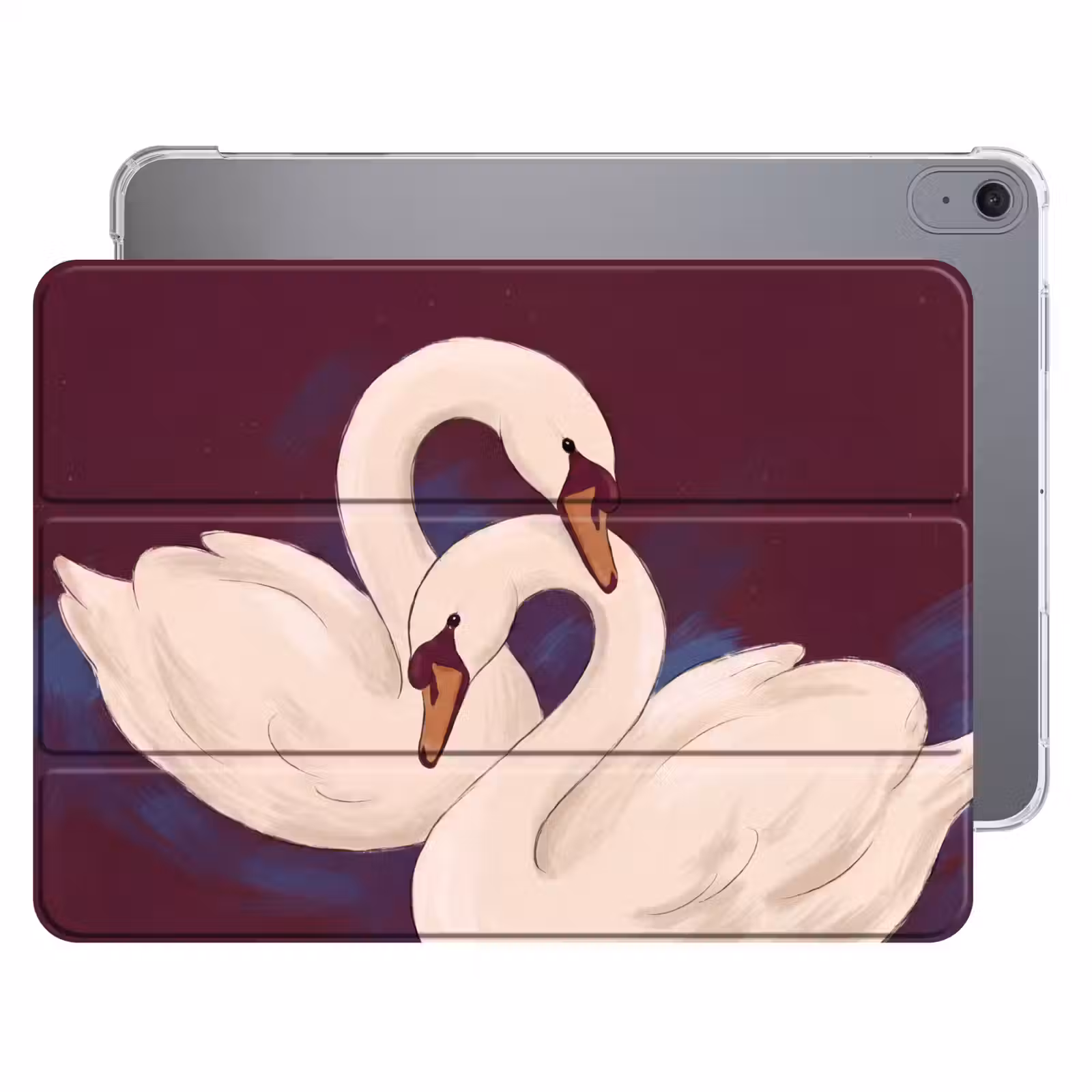 iPad hoes - Vogel - Koppel - Liefde - Abstract - Wit — 1