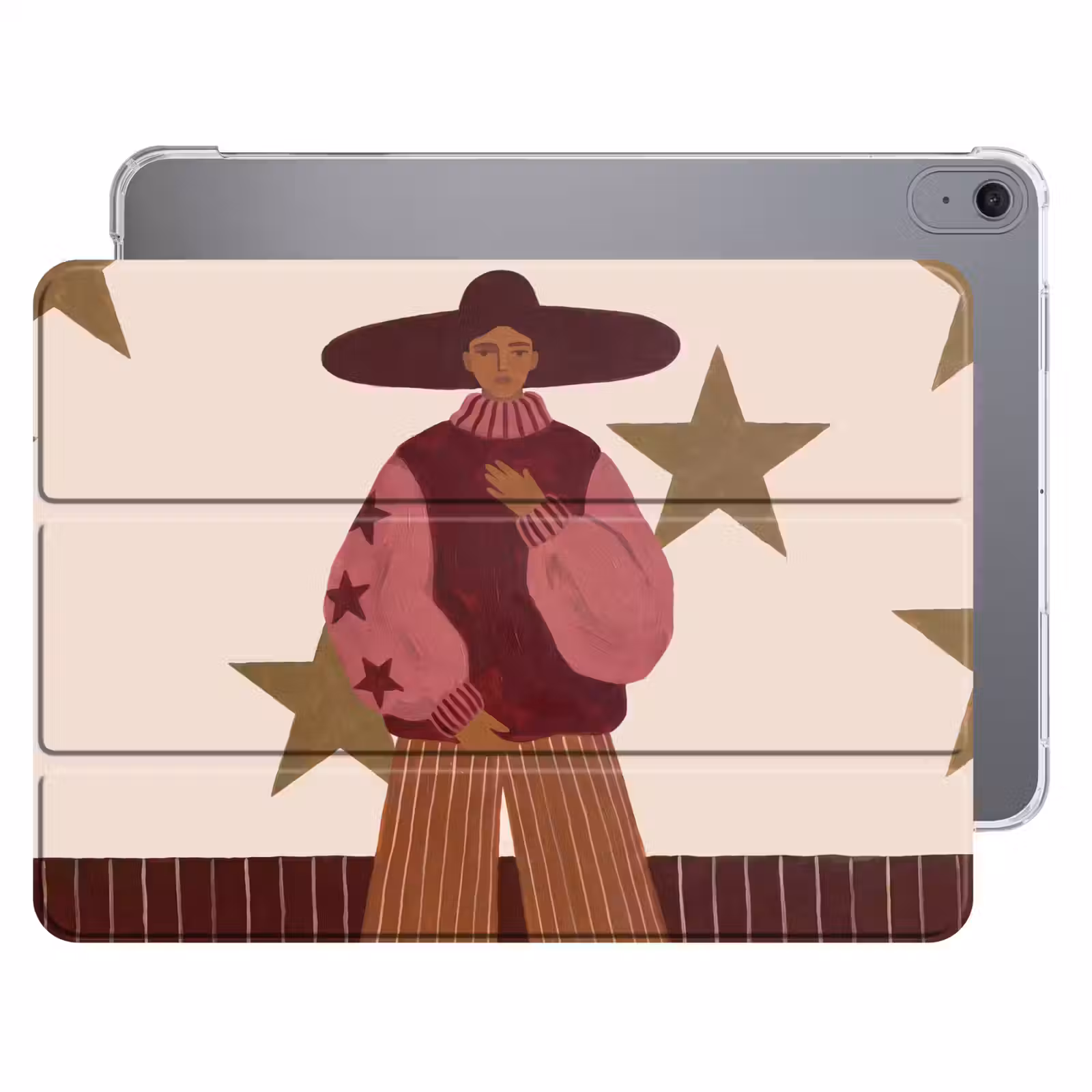 iPad hoes - Vrouw - Hoed - Abstract - Modern - Portret — 1