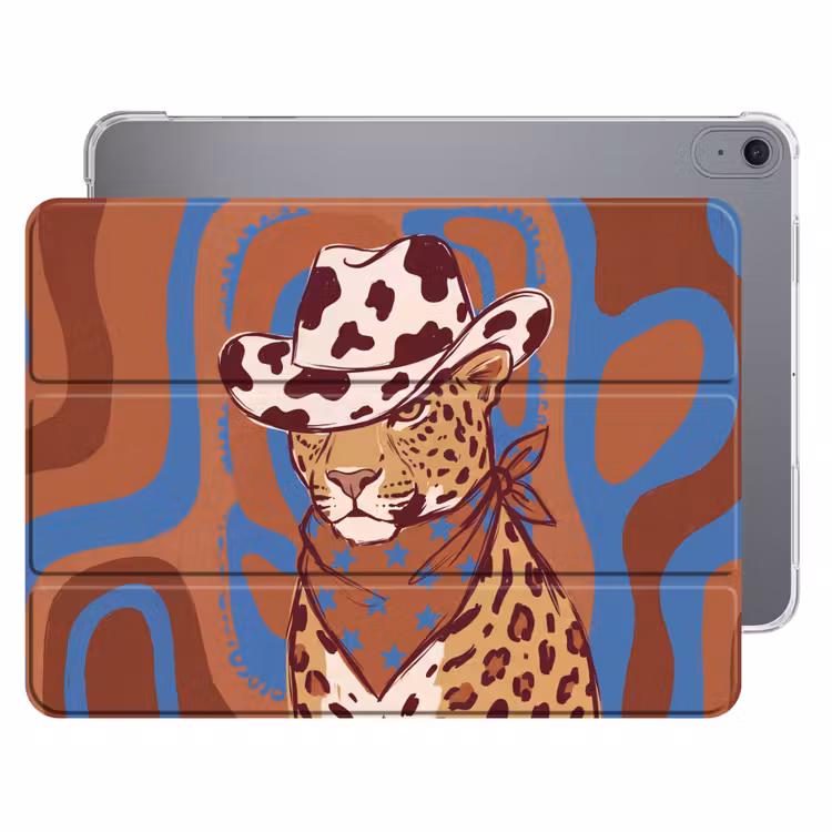 iPad hoes - Dieren - Cowboyhoed - Modern - Illustratie - Bruin — 1