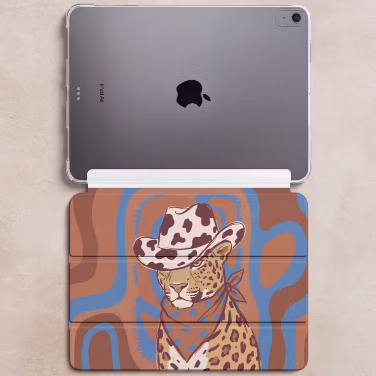 iPad hoes - Dieren - Cowboyhoed - Modern - Illustratie - Bruin — 6