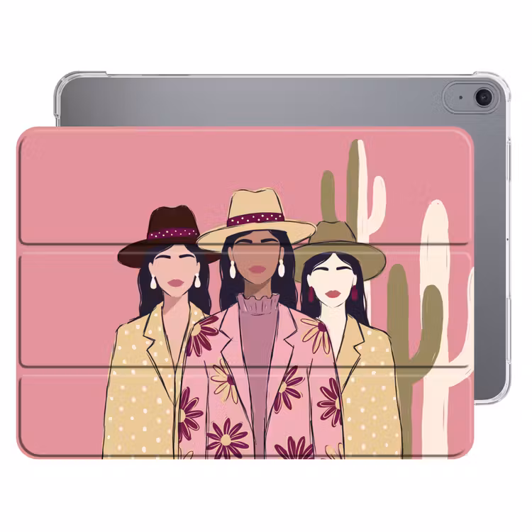 iPad hoes - Mensen - Hoeden - Abstract - Roze - Portret — 1