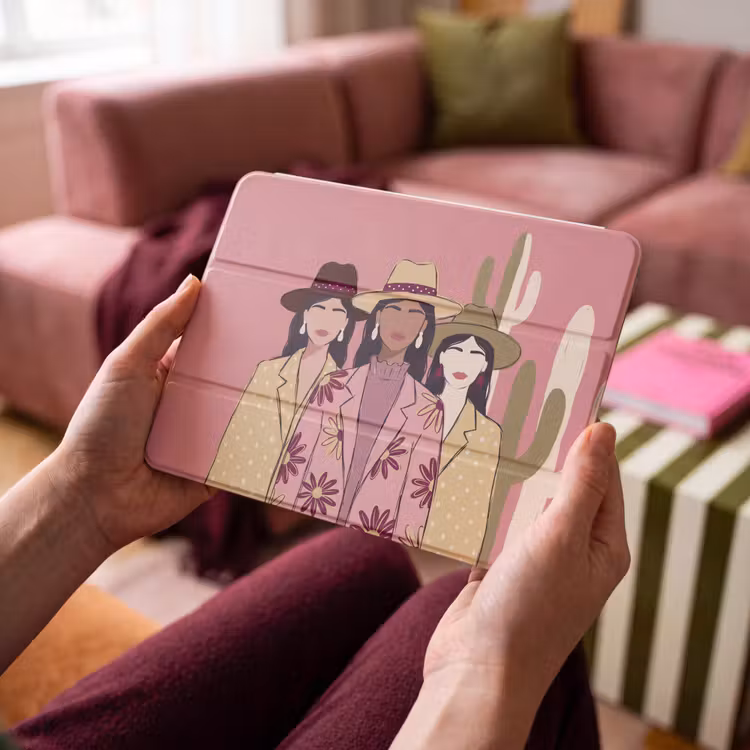 iPad hoes - Mensen - Hoeden - Abstract - Roze - Portret — 4