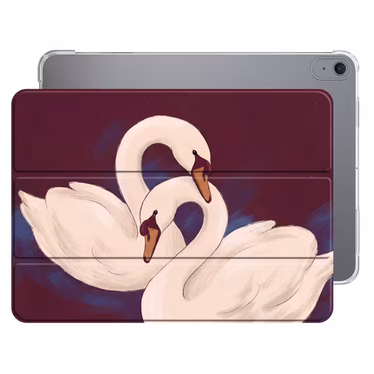 iPad hoes - Vogel - Koppel - Liefde - Abstract - Wit — 1