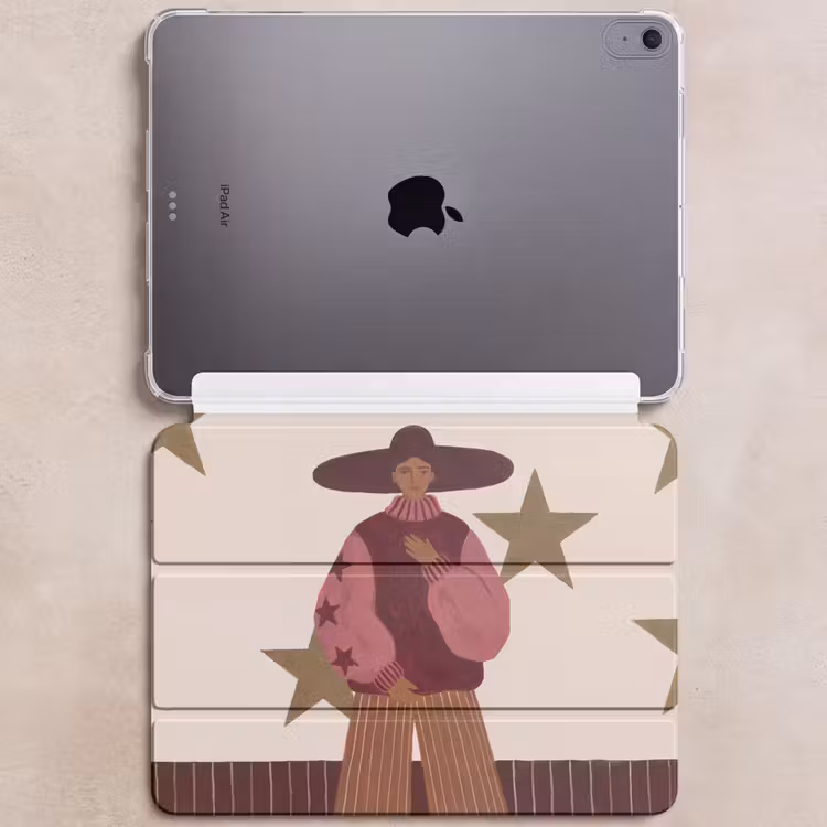 iPad hoes - Vrouw - Hoed - Abstract - Modern - Portret — 6