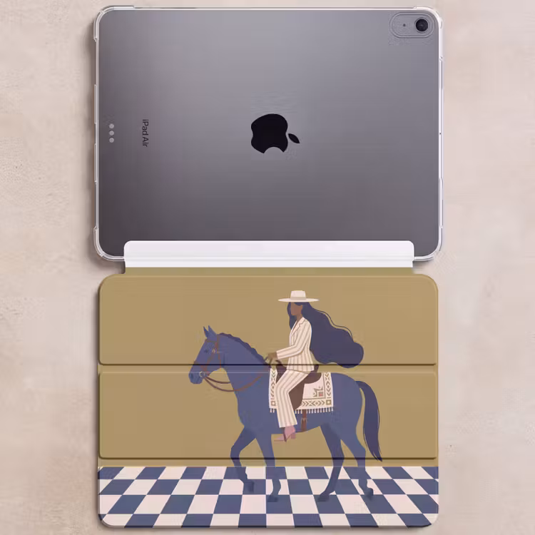 iPad hoes - Vrouw - Paard - Rijden - Modern - Abstract — 6