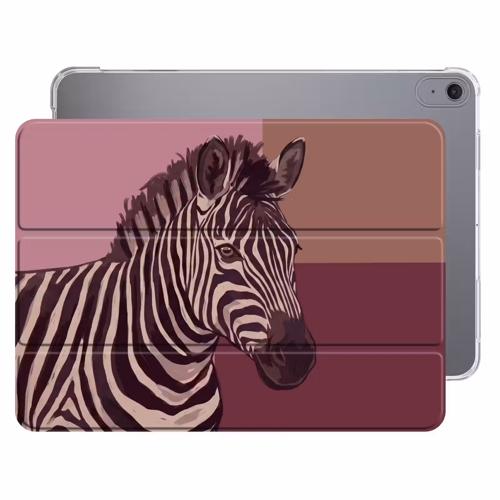 iPad hoes - Dieren - Zebrahoofd - Wildlife - Modern - Bruin — 1