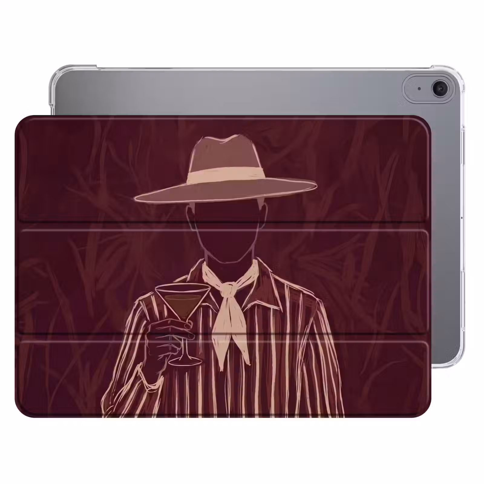 iPad hoes - Mens - Hoed - Cocktail - Abstract - Bruin — 1