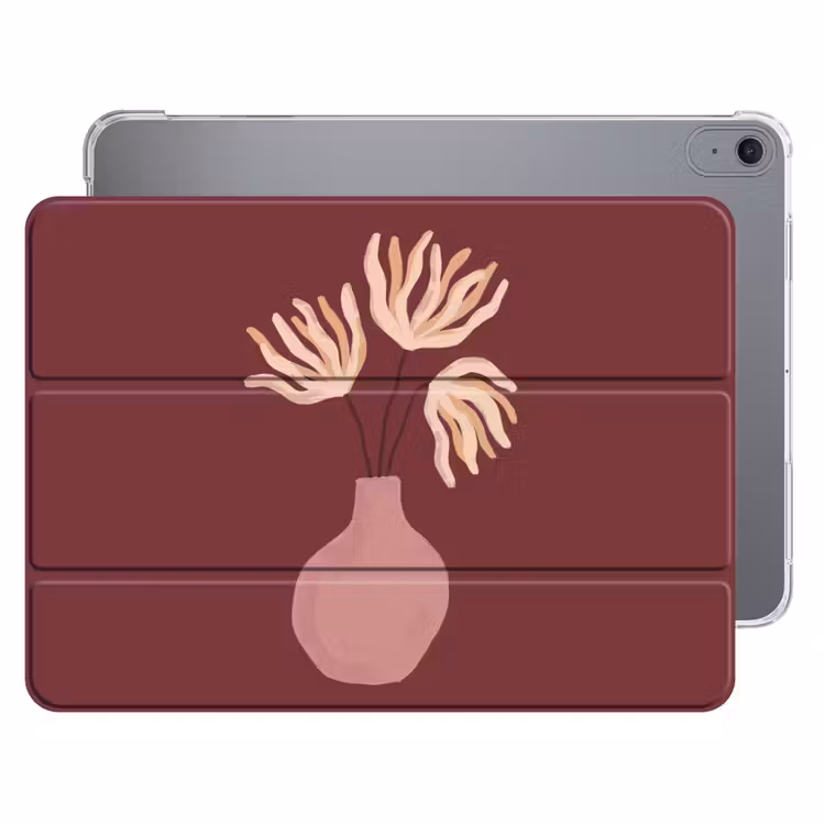 iPad hoes - Bloemen - Vaas - Abstract - Modern - Aardetinten — 1