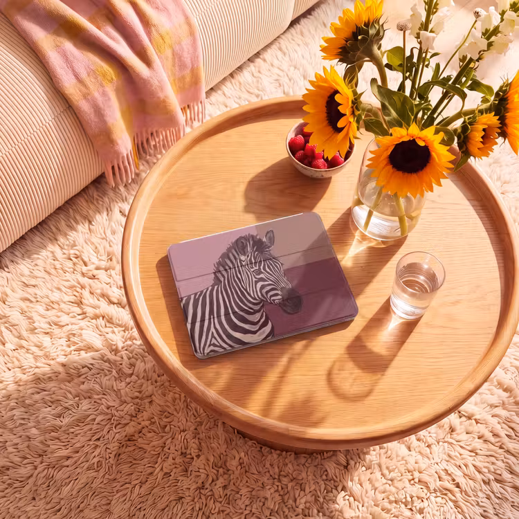 iPad hoes - Dieren - Zebrahoofd - Wildlife - Modern - Bruin — 2