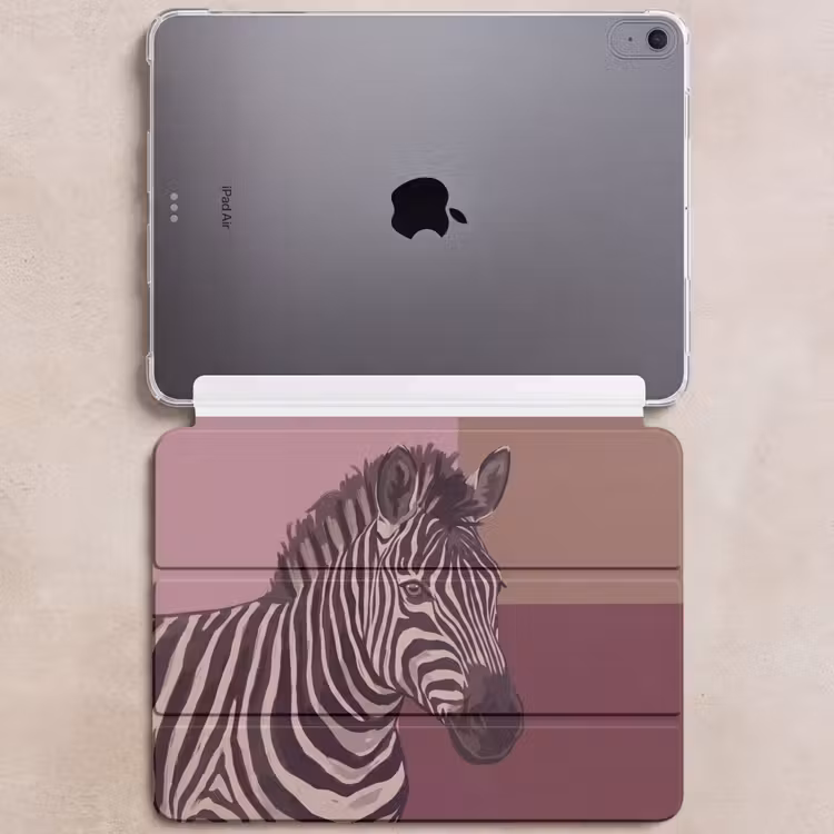 iPad hoes - Dieren - Zebrahoofd - Wildlife - Modern - Bruin — 6