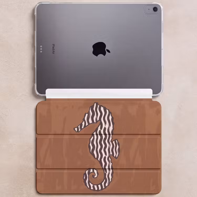 iPad hoes - Dieren - Zeepaardje - Abstract - Bruin - Strepen — 6