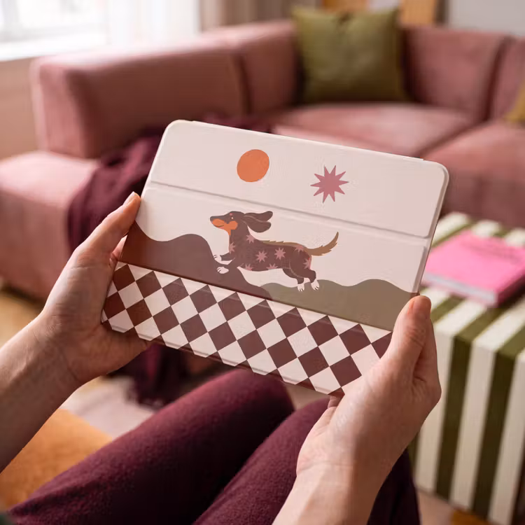 iPad hoes - Hond - Abstract - Dieren - Modern - Bruin — 4