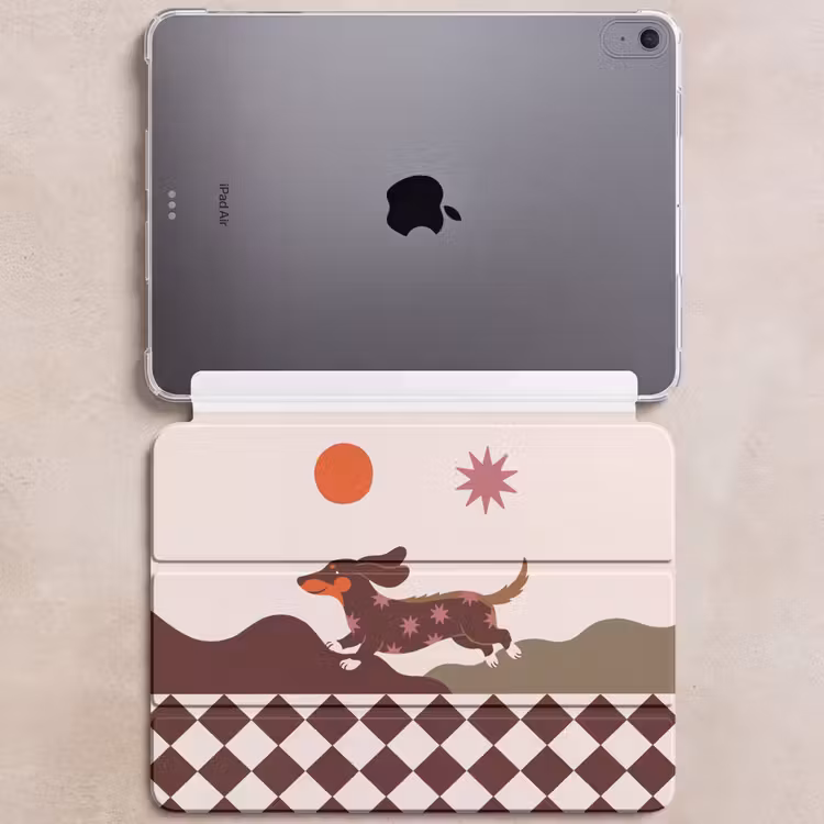 iPad hoes - Hond - Abstract - Dieren - Modern - Bruin — 6