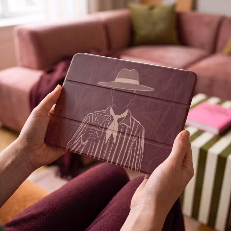iPad hoes - Mens - Hoed - Cocktail - Abstract - Bruin — 4