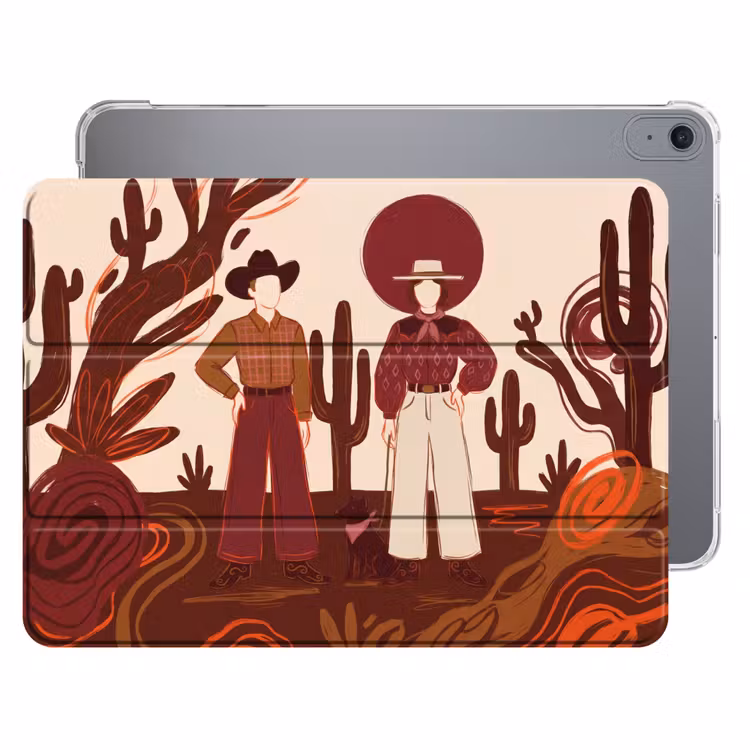 iPad hoes - Mensen - Cowboykleding - Westerse stijl - Illustratie - Bruin — 1