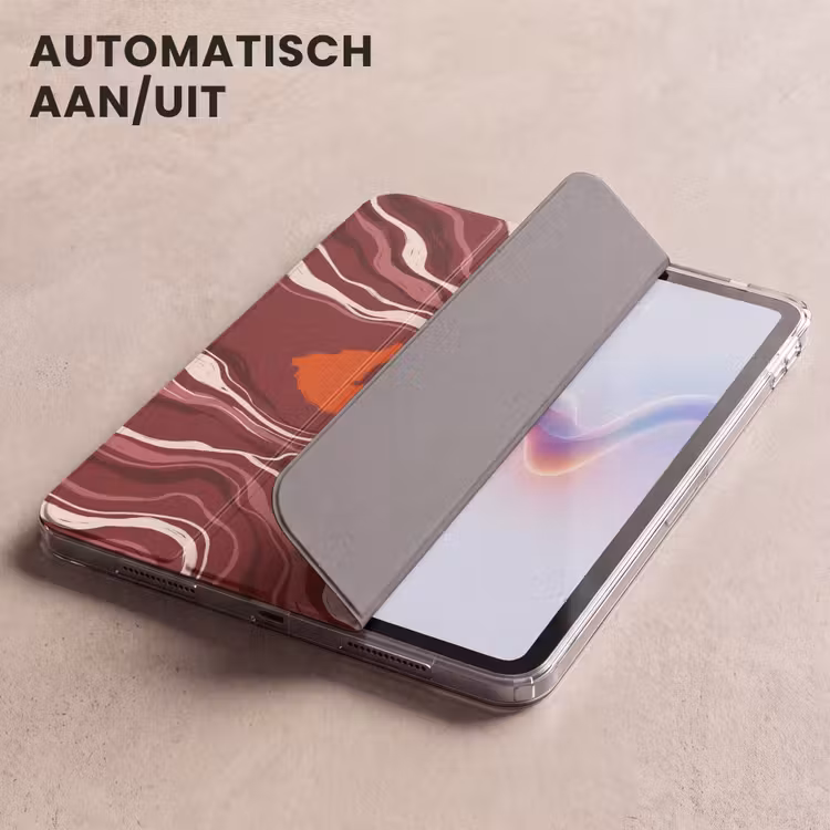 iPad hoes - Zeepaardje - Golven - Zeeleven - Abstract - Oranje — 5