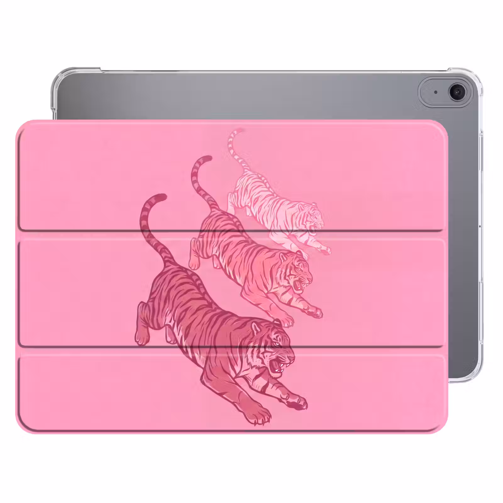 iPad hoes - Kat - Springend - Dieren - Roze - Modern — 1