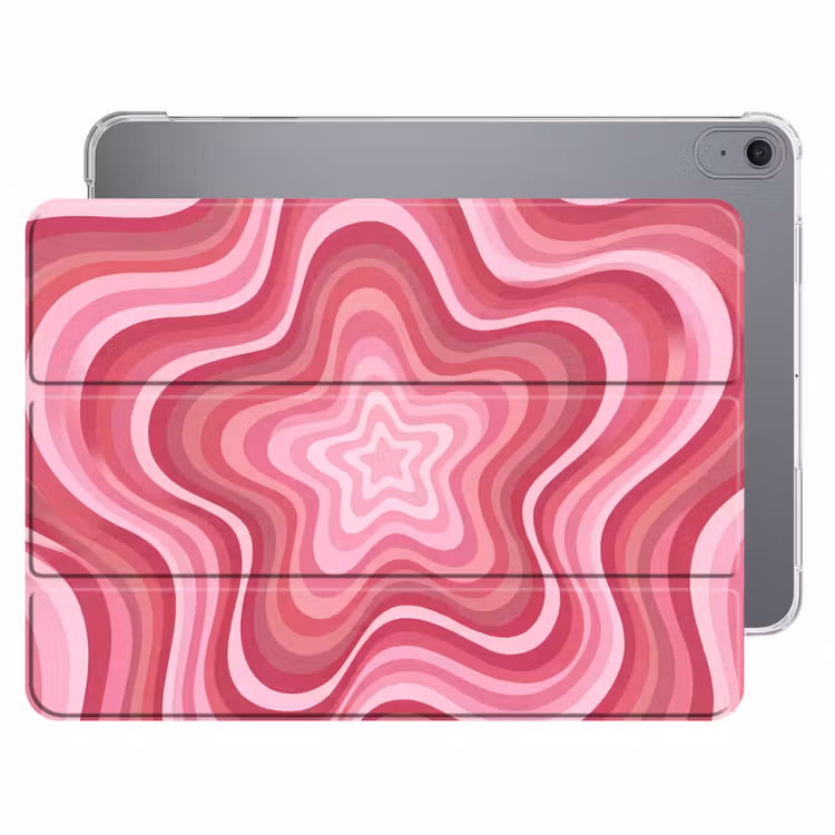 iPad hoes - Ster - Golvend - Abstract - Roze — 1