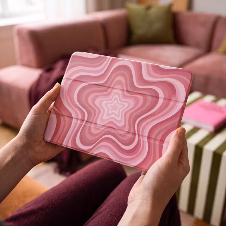iPad hoes - Ster - Golvend - Abstract - Roze — 4
