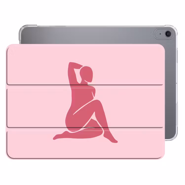 iPad hoes - Vrouw - Silhouet - Abstract - Modern - Roze — 1