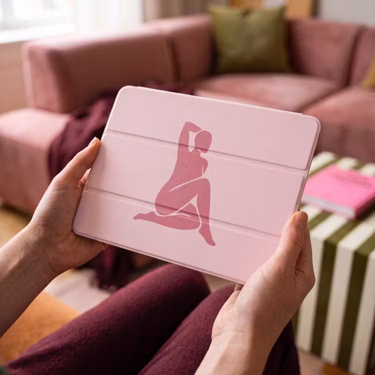 iPad hoes - Vrouw - Silhouet - Abstract - Modern - Roze — 4