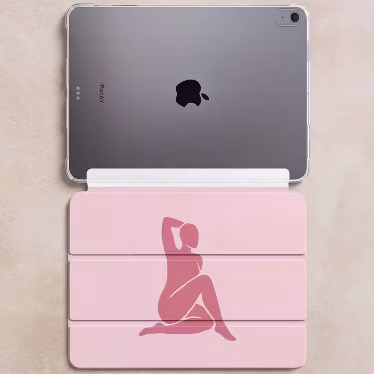 iPad hoes - Vrouw - Silhouet - Abstract - Modern - Roze — 6