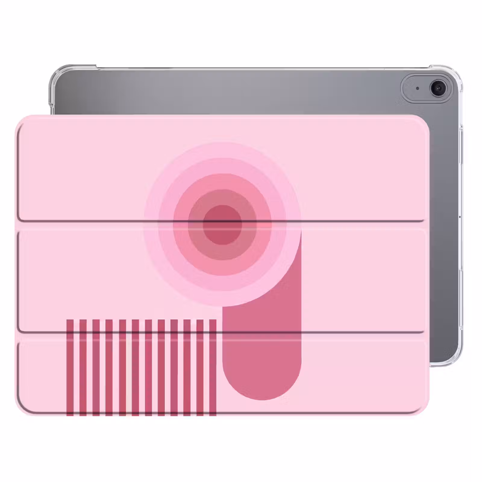 iPad hoes - Abstract - Cirkels - Strepen - Modern - Roze — 1