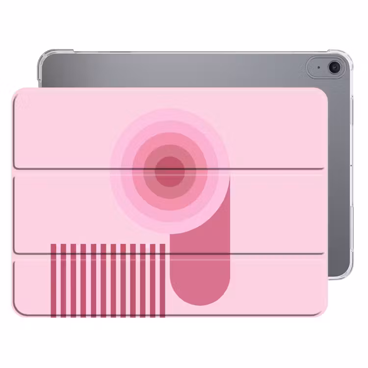 iPad hoes - Abstract - Cirkels - Strepen - Modern - Roze — 1