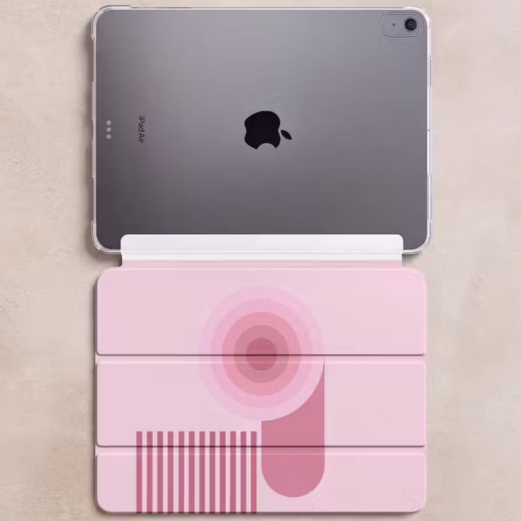 iPad hoes - Abstract - Cirkels - Strepen - Modern - Roze — 6