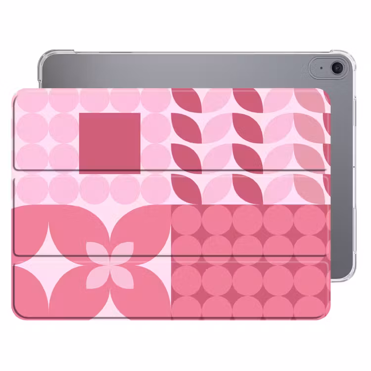 iPad hoes - Abstract - Geometrisch - Patroon - Modern - Roze — 1