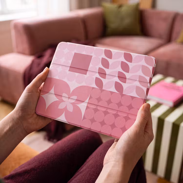 iPad hoes - Abstract - Geometrisch - Patroon - Modern - Roze — 4