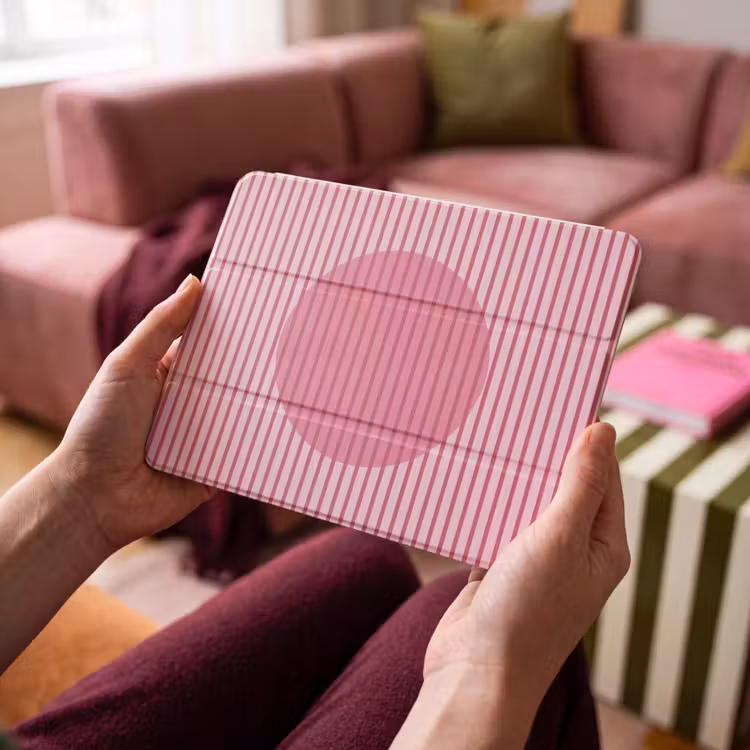 iPad hoes - Abstract - Strepen - Ovaal - Roze - Modern — 4