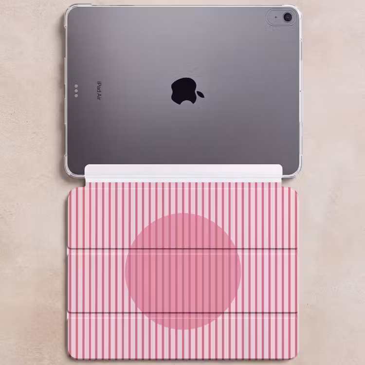 iPad hoes - Abstract - Strepen - Ovaal - Roze - Modern — 6