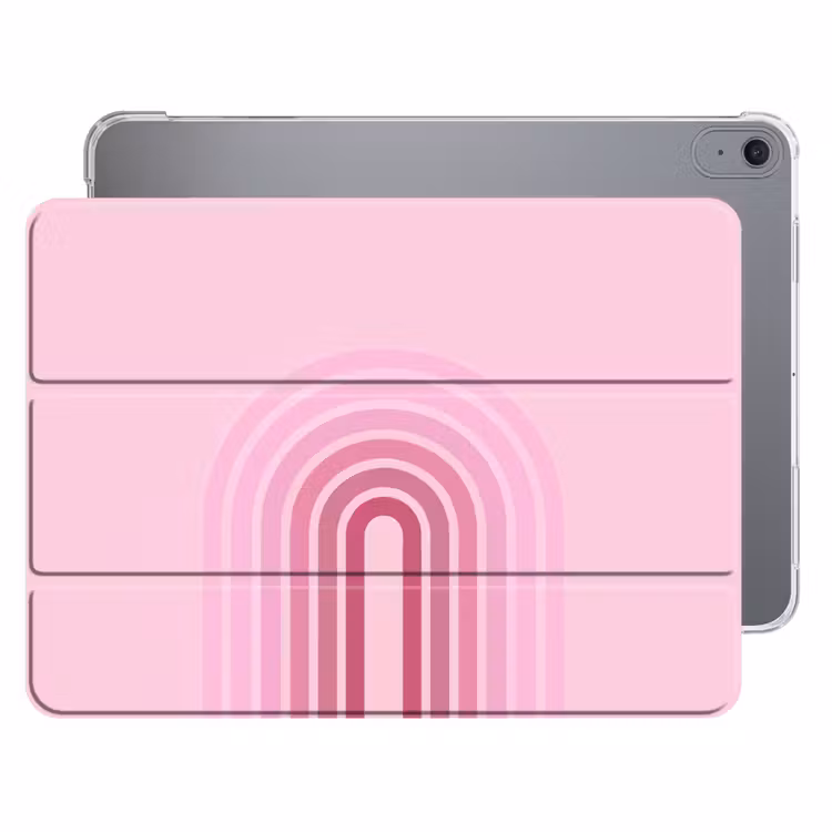 iPad hoes - Regenboog - Roze - Abstract - Modern - Minimalistisch — 1