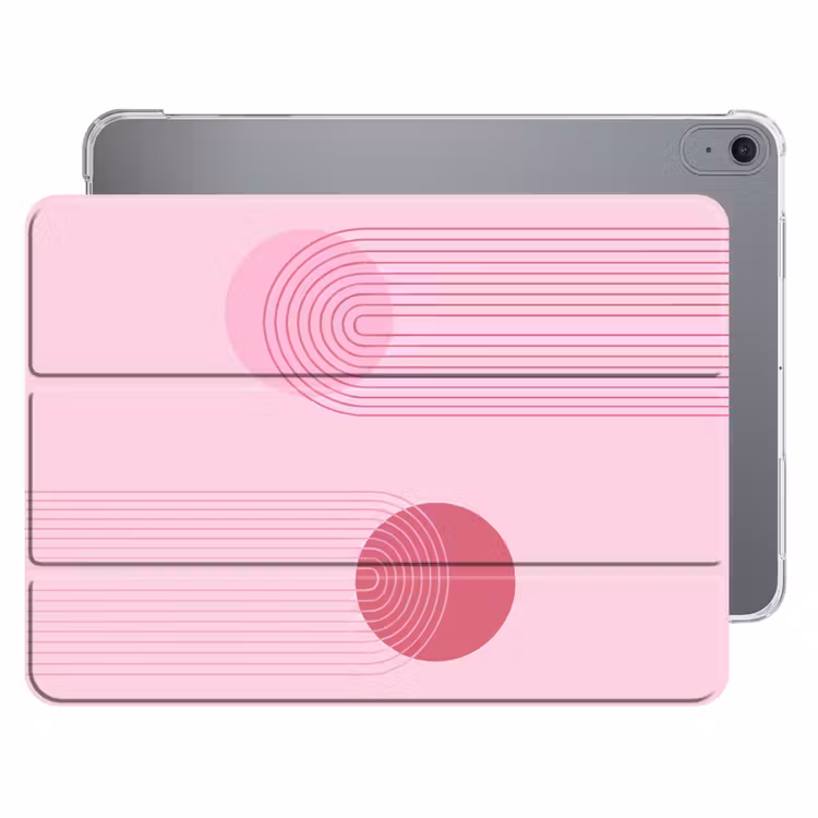 iPad hoes - Vormen - Lijnen - Minimalistisch - Roze — 1